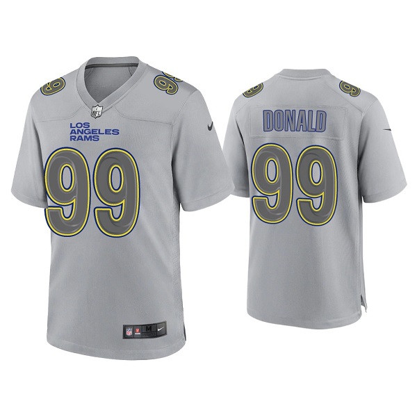 Men's Los Angeles Rams #99 Aaron Donald Gray Atmosphere Fashion Stitched Game Jersey